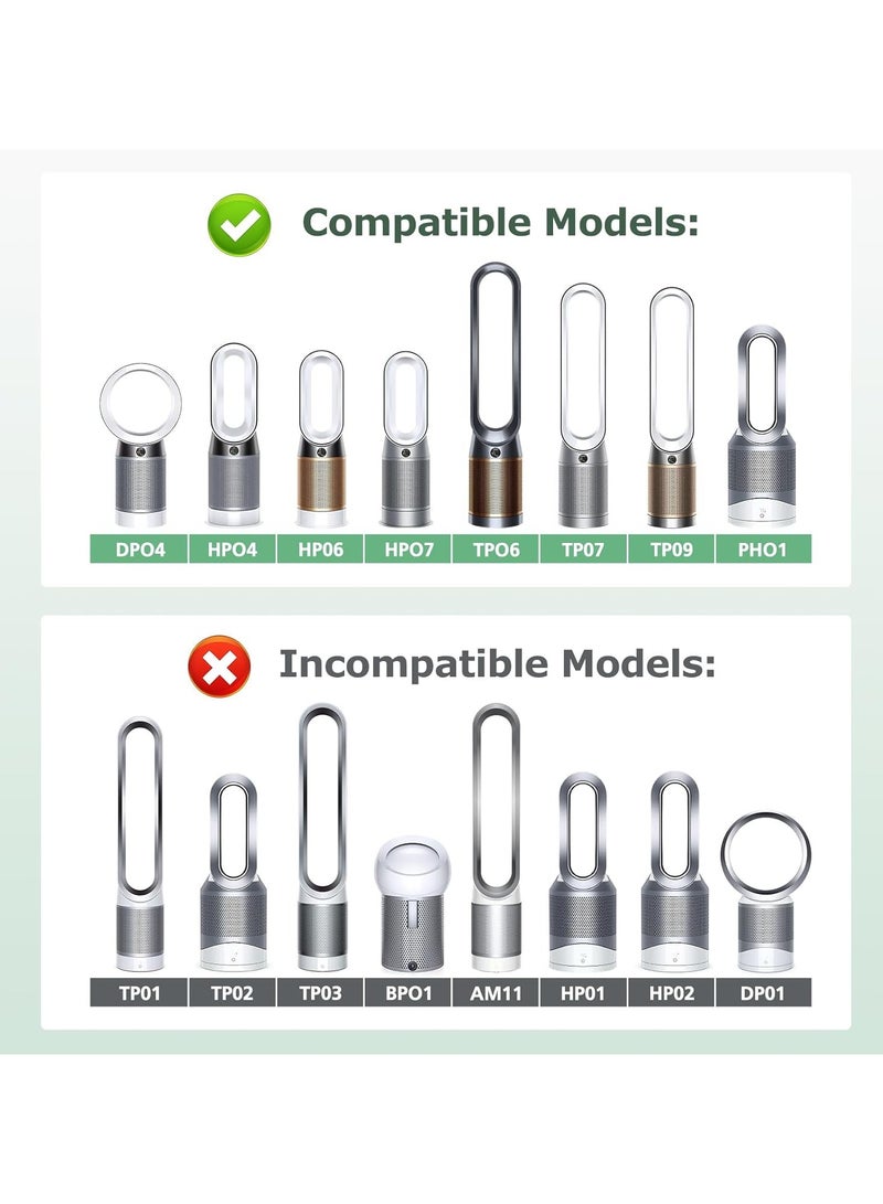 M.A&F's 2-IN-1 Filter Replacement for Dyson PH01 HP07 HP10 TP07 TP10 TP09 HP09 HP06 TP06 Air Purifier 360 Combi Glass Pure Cool Hot Humidify Fan, 2-IN-1 HEPA + Carbon Filter (Upgraded), Black,2 Pack - Image 2