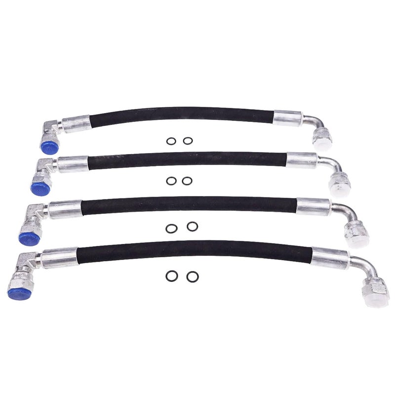 JZGRDN 4PCS Hydraulic Hose AW29374 Compatible with John Deere D120 H120 H130 H160 H165 120E 120R 200X 200CX 210 300 300X 300CX 300E 300R 400E 400X 400CX 410 419 420 430 512 Front Loaders - Image 2