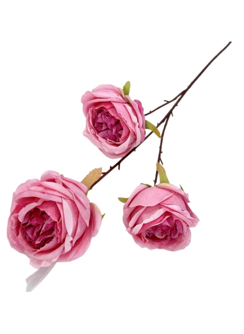 Huitich Pack of 2 3 Heads Austin Artificial Flowers Assorted  - Image 3