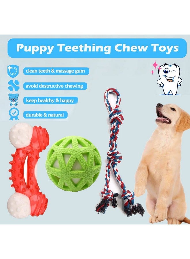 إيميلي بيتس لعبة مضغ متينة لجلب الأشياء أثناء التسنين، حبل لمضغ الكلاب للكلاب الصغيرة والمتوسطة الحجم (عبوة من 3 قطع، قد يختلف اللون) - Image 3