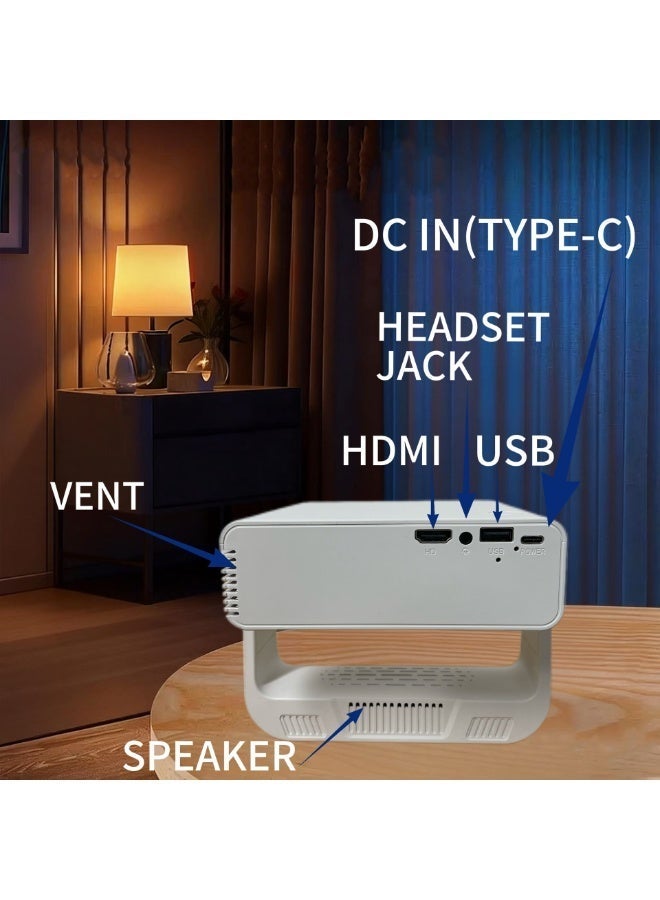 YT C880 Mini Projector with 4K Support, Android 14, WiFi6, 5G Smart Portable Projector with Electric Focus & Keystone, Rotatable Stand, Short Throw Home & Outdoor Movie Projector Compatible with TV Stick, Phone & Laptop - Image 5