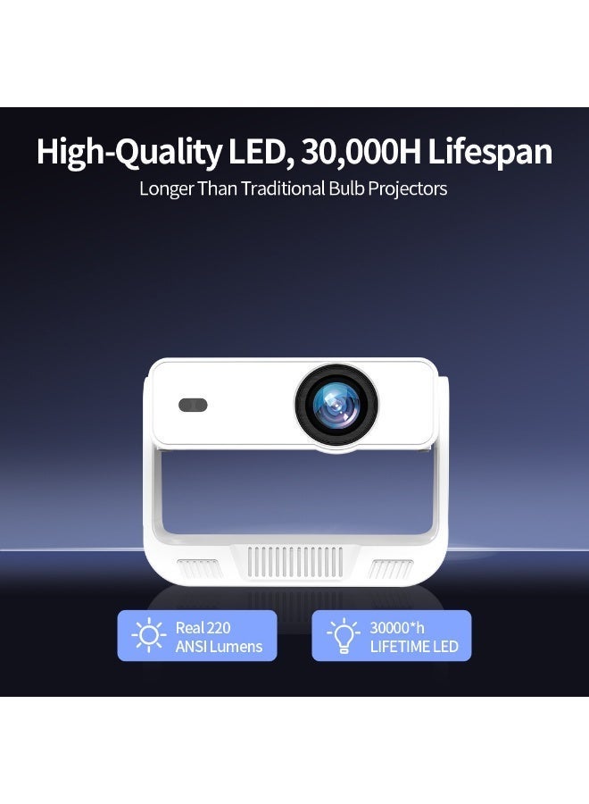 YT C880 Mini Projector with 4K Support, Android 14, WiFi6, 5G Smart Portable Projector with Electric Focus & Keystone, Rotatable Stand, Short Throw Home & Outdoor Movie Projector Compatible with TV Stick, Phone & Laptop - Image 4
