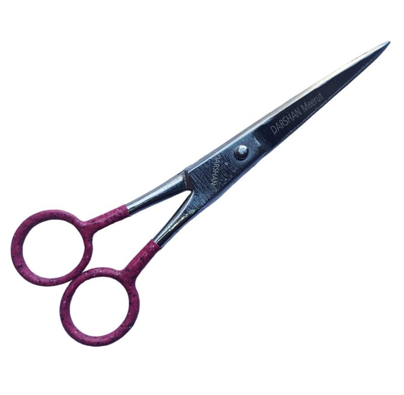 Generic Barber Hair Cutting Scissor 6 inch Professional Barber Hair Cutting Scissors for Beard and Mustache Styling Trimming  - Image 1