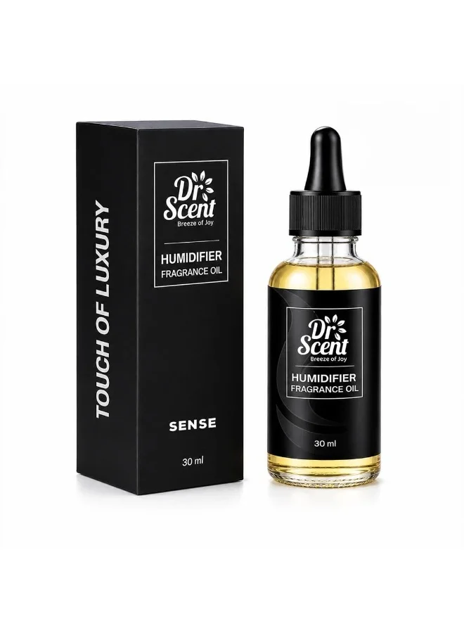 Dr Scent Dr Scent Humidifier Fragrance Oil Sense 30ml | Water-Compatible Humidifier Oil | Long Lasting Scent | No Residue | IFRA Compliant | Premium Glass Bottle | For Humidifiers Only
