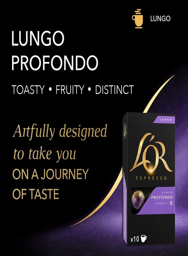 L'OR Espresso Capsules, 100 Count Profondo Lungo, Single-Serve Aluminum Coffee Capsules Compatible with the L'OR BARISTA System & *Nespresso Original Machines - Image 3