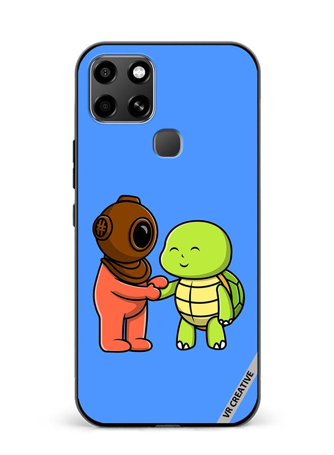 VR CREATIVE Protective Case Cover For Infinix Smart 6 Cute Diver Design Multicolour - Image 1
