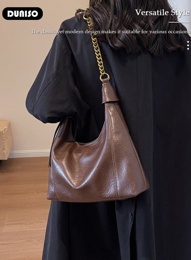 DUNISO Handbags for Women PU Leather Crossbody Bag Shoulder Bag for Adjustable Shoulder Strap Large Capacity Portable Satchel Fashion Shoulder Bag for Ladies - Image 5