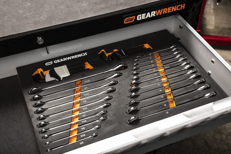 GEARWRENCH 44 Piece 90-Tooth SAE/Metric Ratcheting Wrench and Hex Key Set - 86528 - Image 4