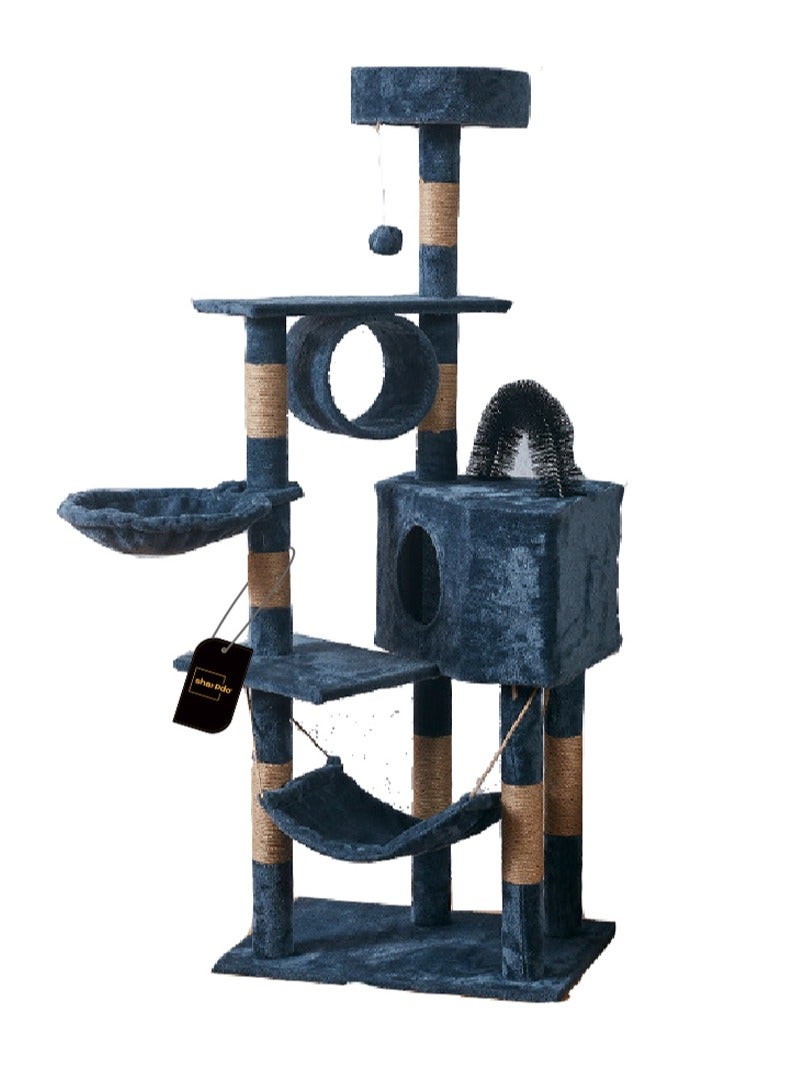 Sharpdo Cat Climbing Frame Cat Tree Toys Cat House Cat Jumping Platform Claw Scratching Post 125*40*50cm - Image 1