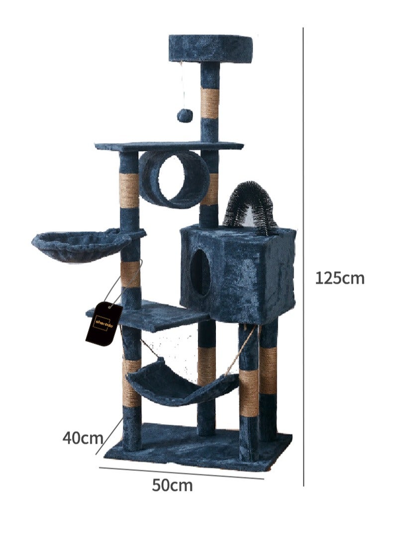 Sharpdo Cat Climbing Frame Cat Tree Toys Cat House Cat Jumping Platform Claw Scratching Post 125*40*50cm - Image 2