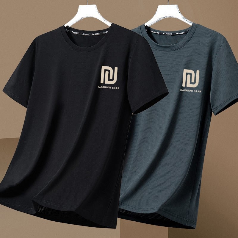 Ice Silk Men'S T-Shirt Men'S Quick-Drying Short-Sleeved Loose Sweat-Wicking Casual Cool T-Shirt - Image 3