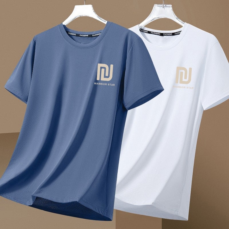 Ice Silk Men'S T-Shirt Men'S Quick-Drying Short-Sleeved Loose Sweat-Wicking Casual Cool T-Shirt - Image 5