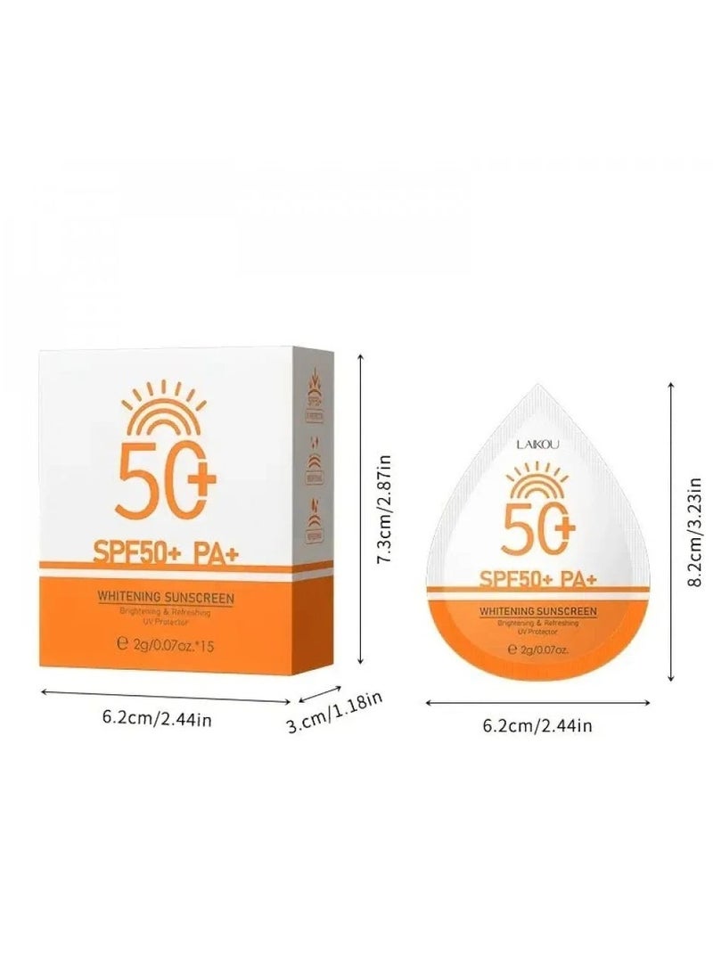 لايكو كريم واقي من أشعة الشمس للتبييض من الأشعة فوق البنفسجية للوجه والجسم 15قطعة 2ج +SPF50+ PA  - Image 3