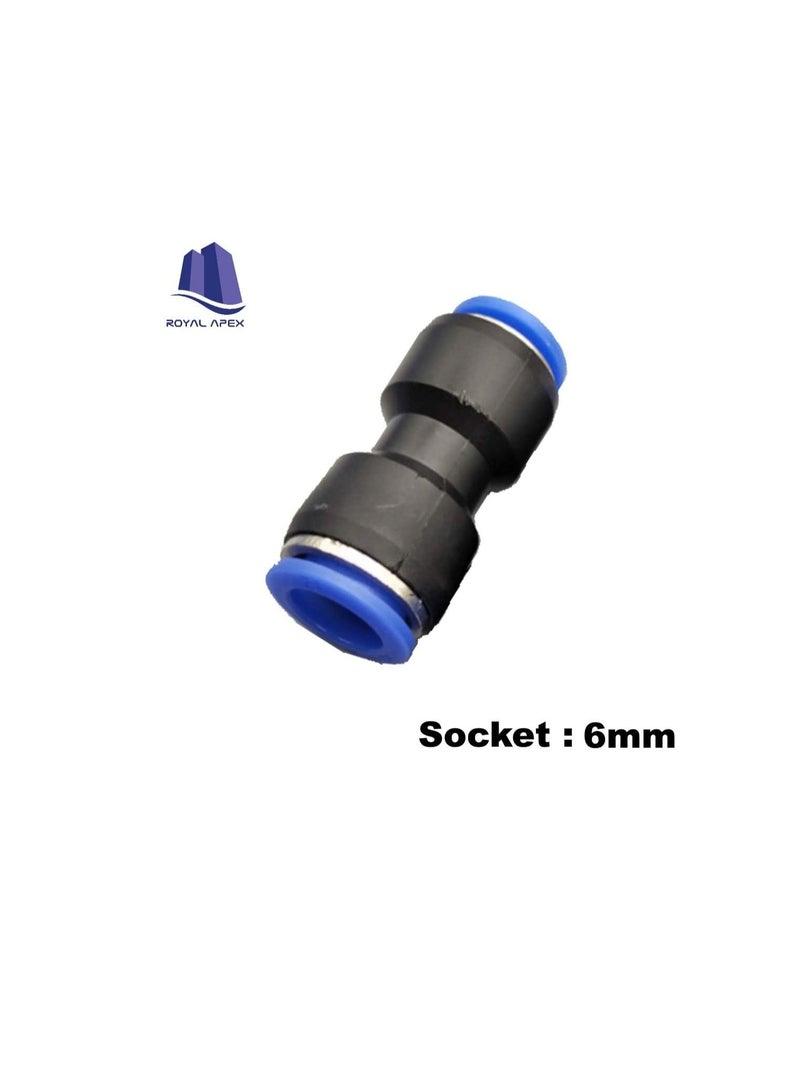 PU Pipe & Fittings Polyurethane | Pneumatic Pipe Push in to Connect Fittings (Socket - Pack of 5, 6mm)  - Image 2