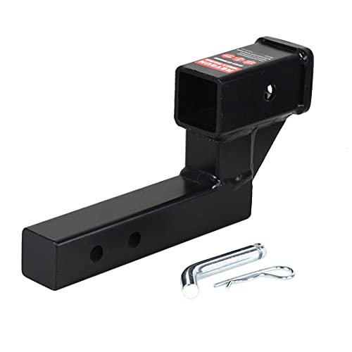 REYSUN 864121 Trailer Hitch Riser with 2.25 inch Rise/Drop for 2 inch Receiver Hitch Extension, Solid Shank, Hitch Pin Kit Included - Image 3