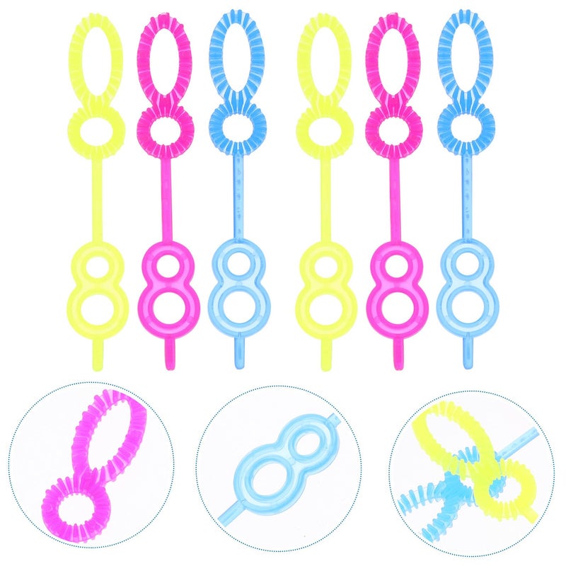 Bubble Blower Wand Kit 100 Pieces Plastic Outdoor Toys Random Color Gift for Kids - Image 4