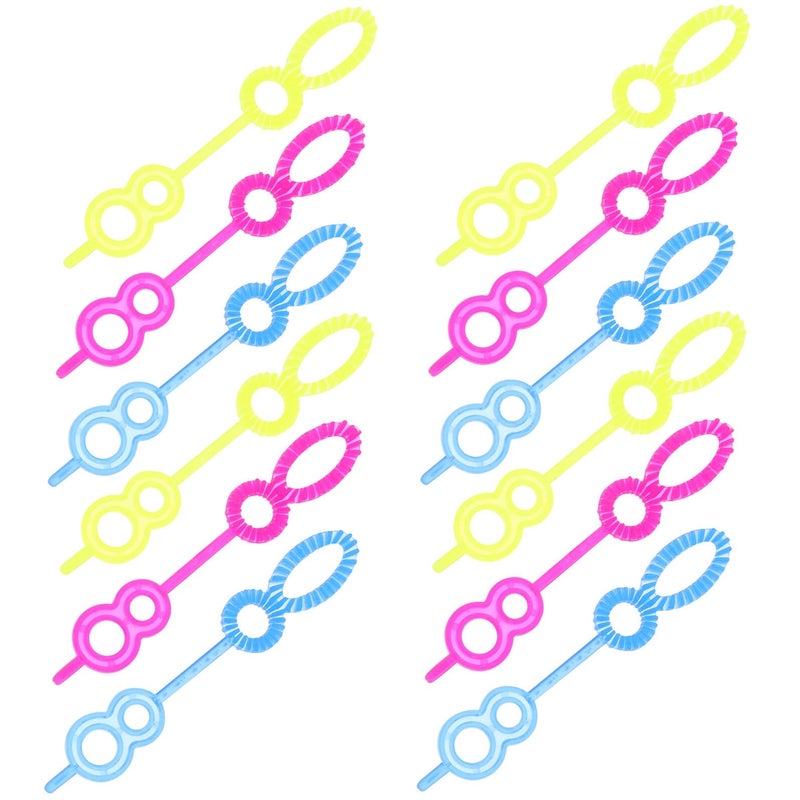 Bubble Blower Wand Kit 100 Pieces Plastic Outdoor Toys Random Color Gift for Kids - Image 2