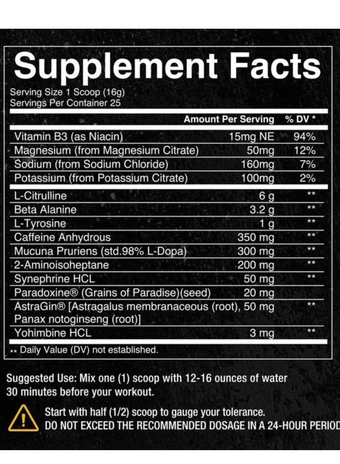 Condemned Laboratoriez Convict NEW High Stim Pre-Workout Kiwi Strawberry - Image 2