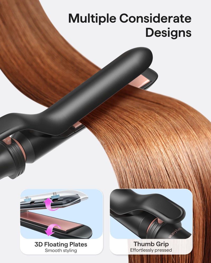 Wavytalk 5 in 1 Curling Iron Set with Thermal Brush and 4 Interchangeable Ceramic Curling Wands (0.5'-1.25'), Instant Heat Up Hair Curling Iron, Rose Gold - Image 5