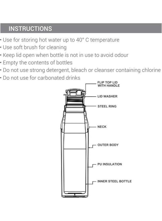 Milton Kids Water Bottle - Insulated Leak-Proof BPA-Free with Strap - Food Grade Material, 600ml (Little Princess),Purple - Image 4