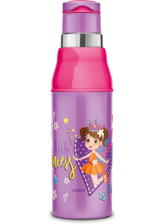 Milton Kids Water Bottle - Insulated Leak-Proof BPA-Free with Strap - Food Grade Material, 600ml (Little Princess),Purple - Image 1