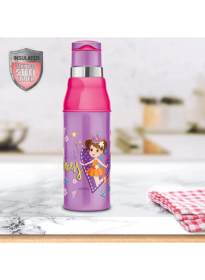 Milton Kids Water Bottle - Insulated Leak-Proof BPA-Free with Strap - Food Grade Material, 600ml (Little Princess),Purple - Image 3