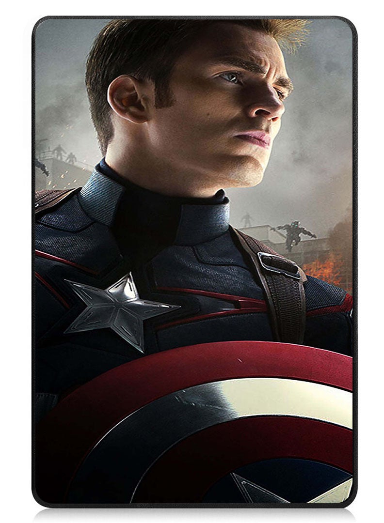 Theodor Protective Flip Case For Samsung Galaxy Tab S9 FE With Trifold Stand Auto Wake Sleep Shockproof Cover captain-america - Image 1