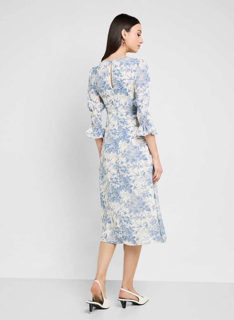 ايلا فستان بطبعة زهور - Image 2