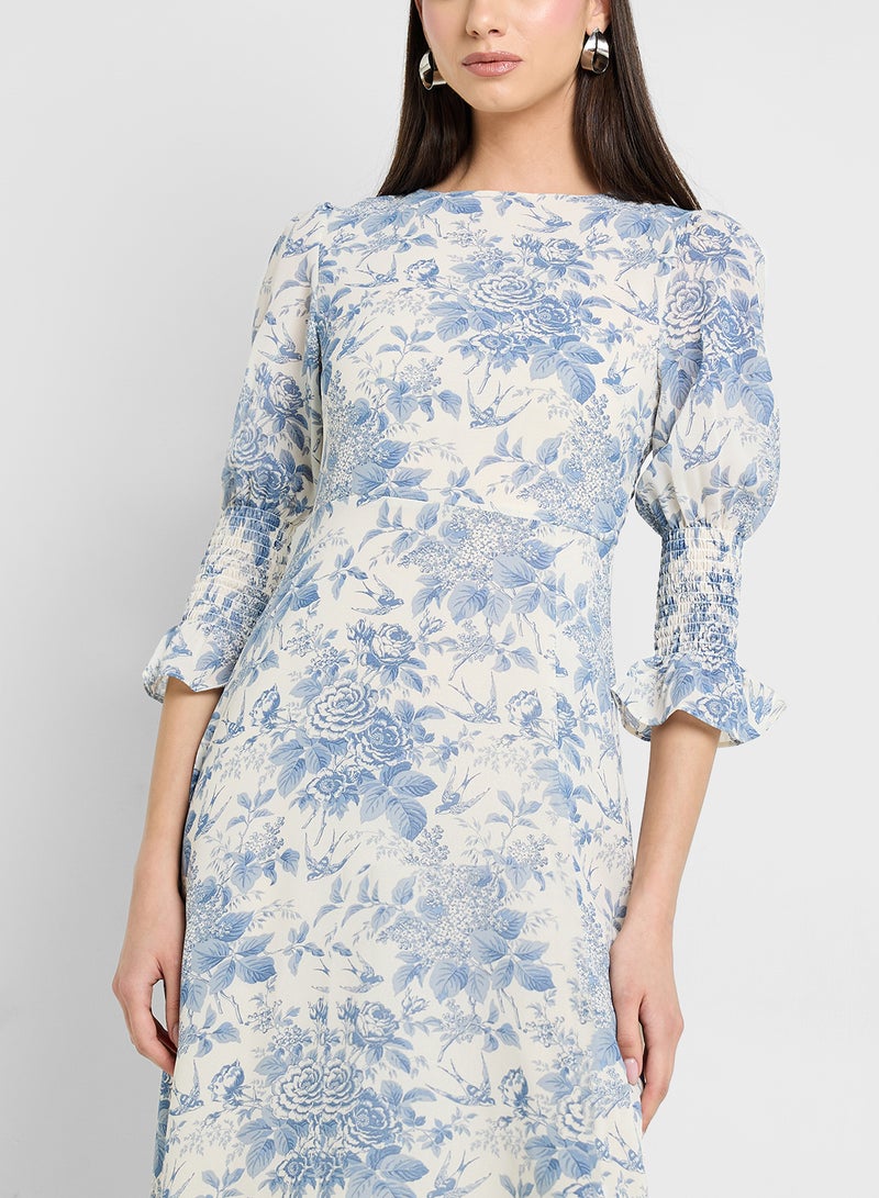 ايلا فستان بطبعة زهور - Image 3