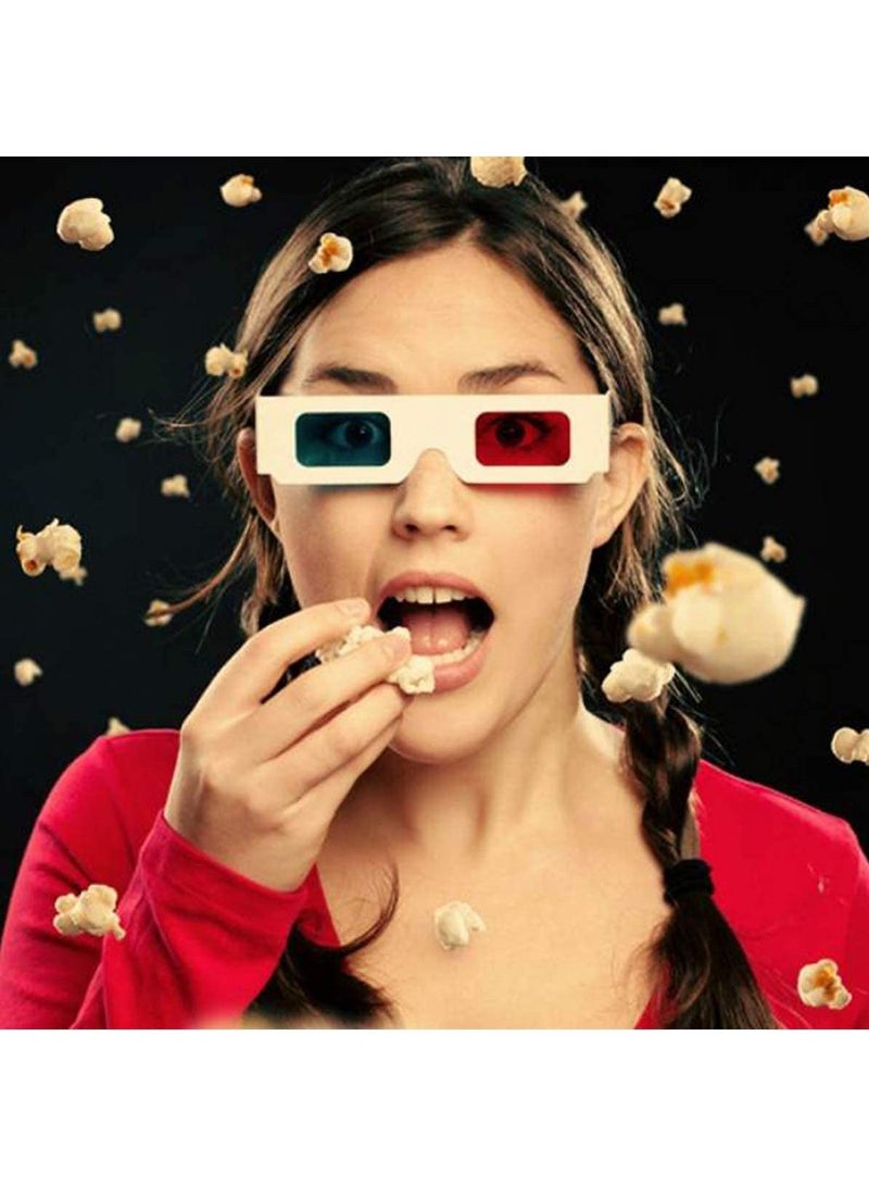 Children's 3D DIY Paper Glasses (White/Red/Blue 10 Pieces) - Image 5