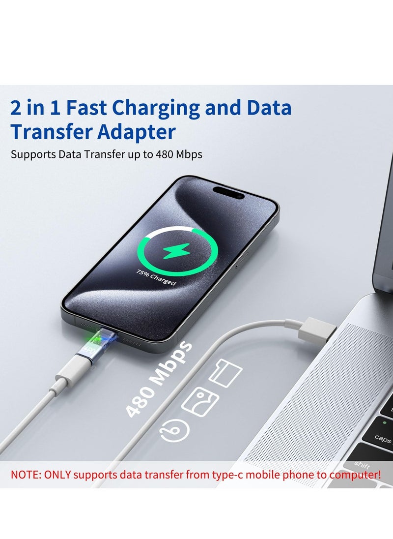 Generic - USB C to Lightning Adapter PD Fast Charging and Data Transfer Compatible with iPhone 15 Pro Max iPad Pro Air Type C Converter Data Transfer and 27W PD Fast Charging for iPad 10 Mini 6 Not Audio OTG - Image 1