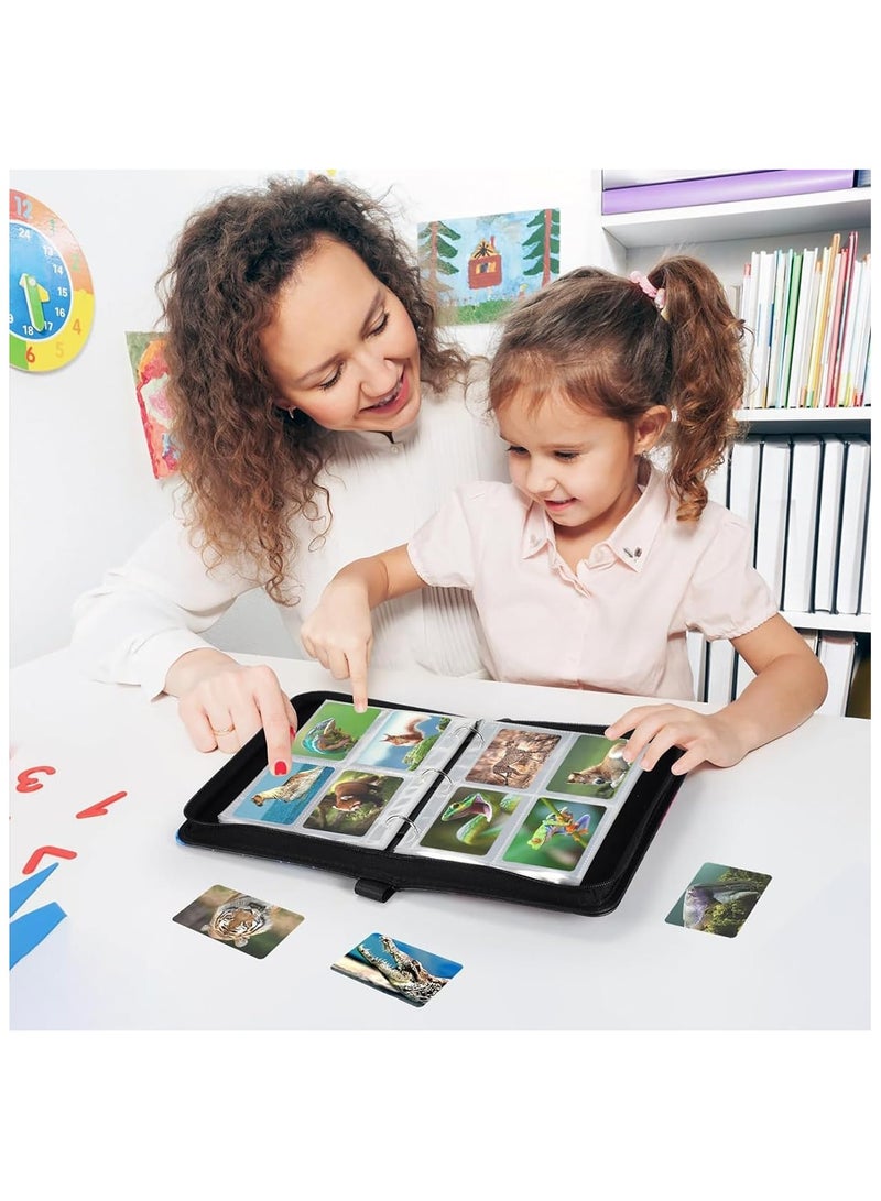 حافظة بطاقات بوكيمون بتصميم كتاب من ECVV – تخزين حتى 400 بطاقة – 50 جيب قابل للإزالة – مناسبة لألعاب بطاقات التداول – دفتر تجميع بطاقات للأطفال والهواة – منظم بطاقات قوي ومتين - Image 3