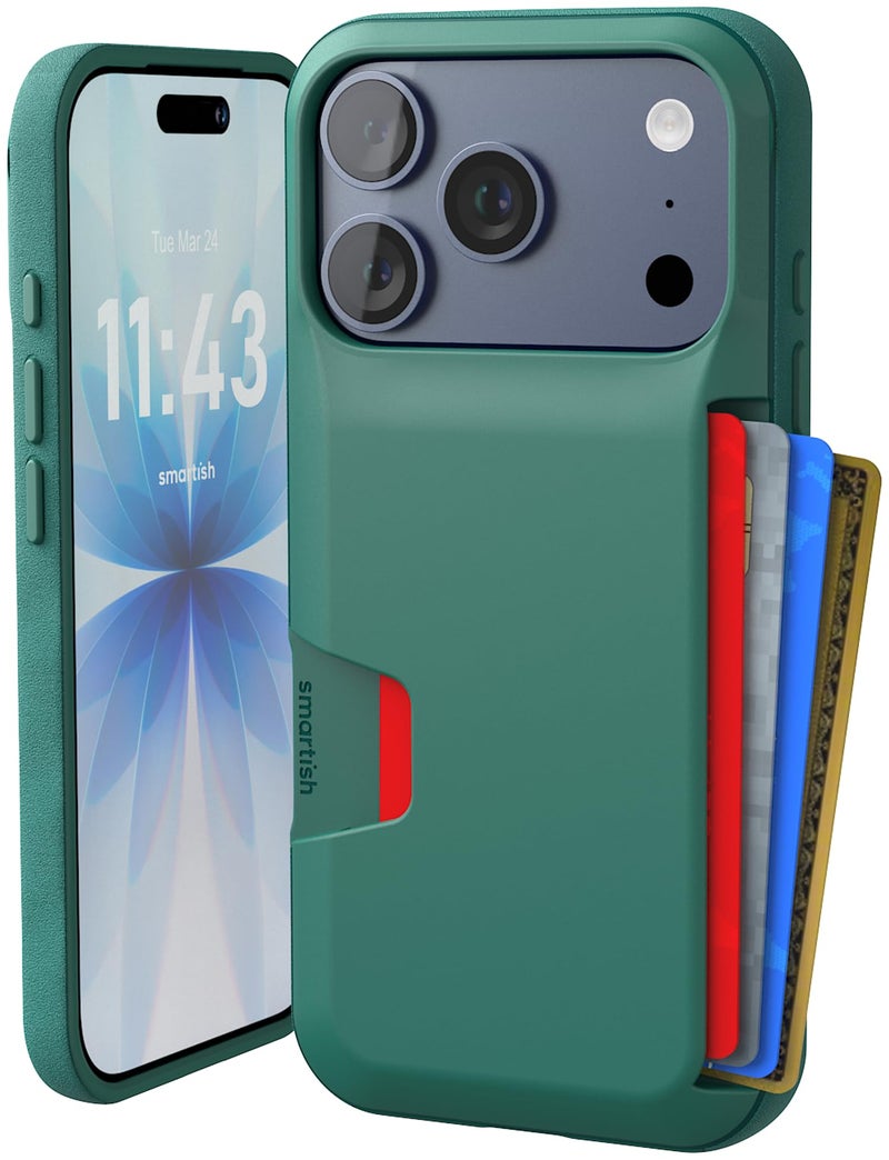 SmartishÂ® iPhone 17 Pro Wallet Case - Wallet Slayer Vol. 1 [Slim + Protective] Credit Card Holder - Drop Tested Flip Hidden Card Slot Cover for Apple iPhone 17 Pro - So Jaded - Image 1