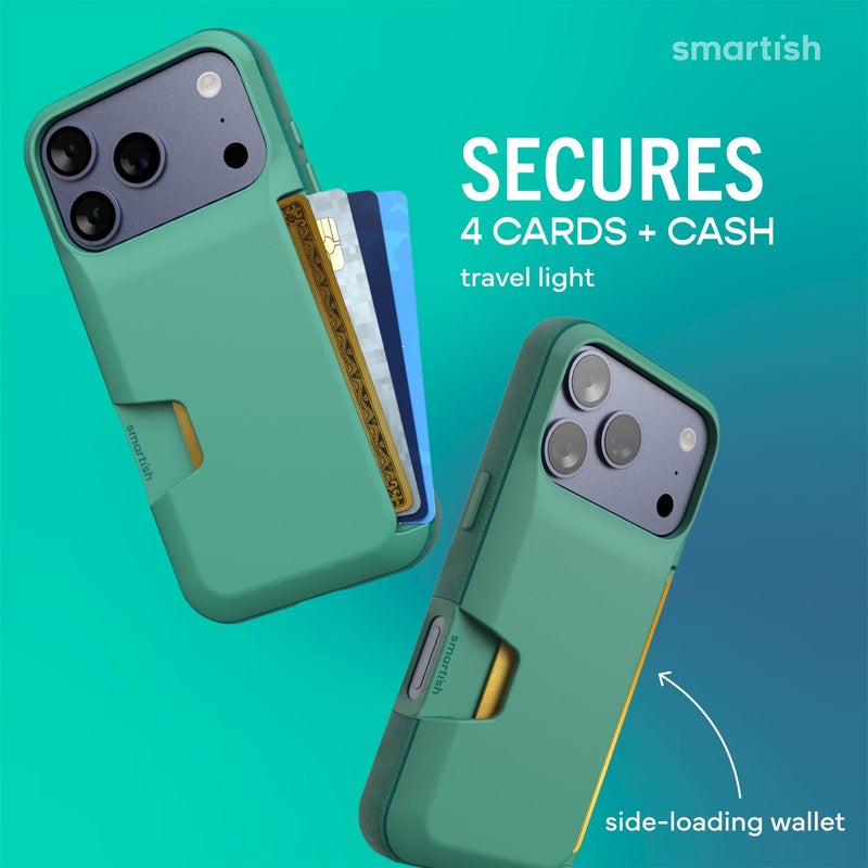 SmartishÂ® iPhone 17 Pro Wallet Case - Wallet Slayer Vol. 1 [Slim + Protective] Credit Card Holder - Drop Tested Flip Hidden Card Slot Cover for Apple iPhone 17 Pro - So Jaded - Image 2