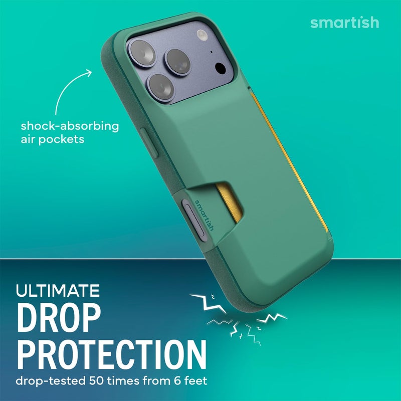 SmartishÂ® iPhone 17 Pro Wallet Case - Wallet Slayer Vol. 1 [Slim + Protective] Credit Card Holder - Drop Tested Flip Hidden Card Slot Cover for Apple iPhone 17 Pro - So Jaded - Image 3