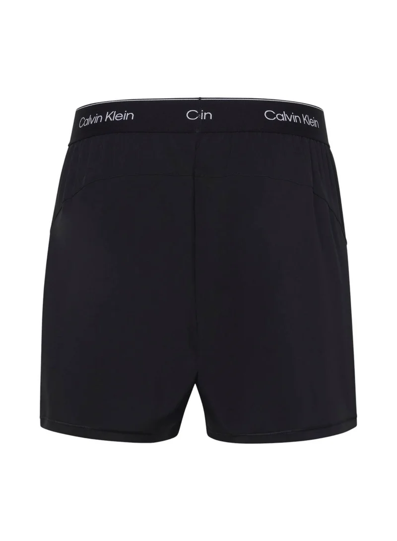 CALVIN KLEIN Women's Woven Gym Shorts - Polyester, Black