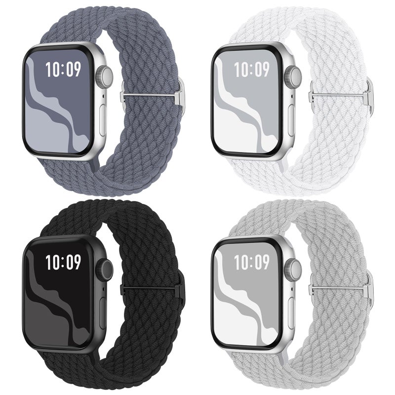 Suitisbest Braided Stretchy Solo Loop Compatible for Apple Watch Band 38mm 40mm 41mm 42mm 44mm 45mm 46mm 49mm for Women Men, Nylon Elastic Straps Wristbands for iWatch Series 11/10 9 8 7 6 5 4 3 SE/Ultra 3 2 1 - Image 1
