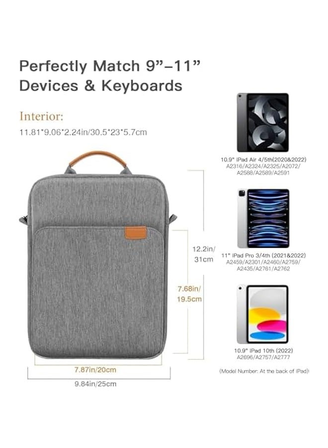 TRASSLE Tablet Sleeve Bag Handle Carrying Case with Shoulder Strap Fits New 11-inch iPad Pro M4/iPad Air M2/5/4th10.9, iPad 10th, iPad 9/8/7th10.2, Tab S8/S9 11 - Image 2