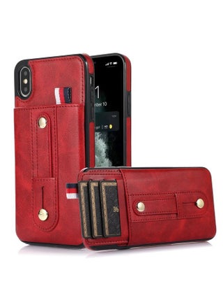 Case Cover For iPhone X / XS Wristband Kickstand Wallet Leather Phone Case Red - pzsku/ZD24CB67EFE21904889CDZ/45/_/1712355419/9666cd64-88db-4452-97a7-5c955f5d2ff3