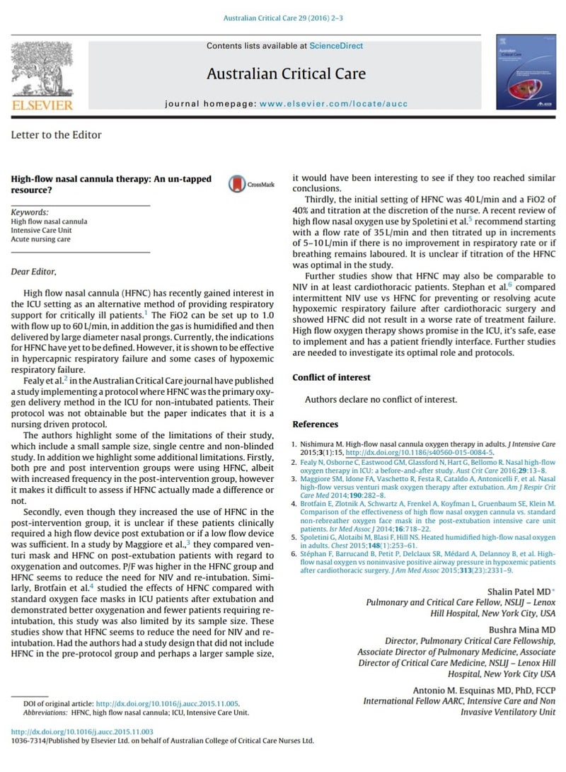 Australian Critical Care Official Journal of the Australian College of Critical Care Nurses Ltd - Image 5