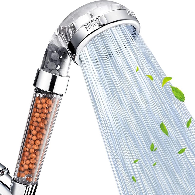 NOSAME Shower Head, Filter Filtration High Pressure Water Saving 3 Mode Function Spray Handheld Showerheads for Dry Skin & Hair - Image 1