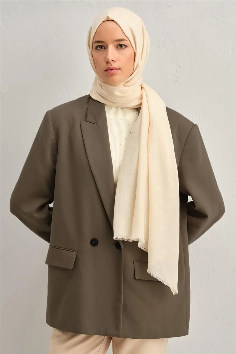 ARMINE Tencel Wool Geometric Pattern Shawl 04