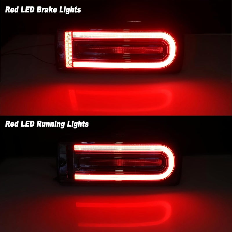 SHINEFIT LED Tail Lights Replacement for G Wagon W463 G500 G550 G55 G63 G65 AMG (1999-2018) - Sequential Dynamic Amber Turn Signal Red Taillight - Image 2