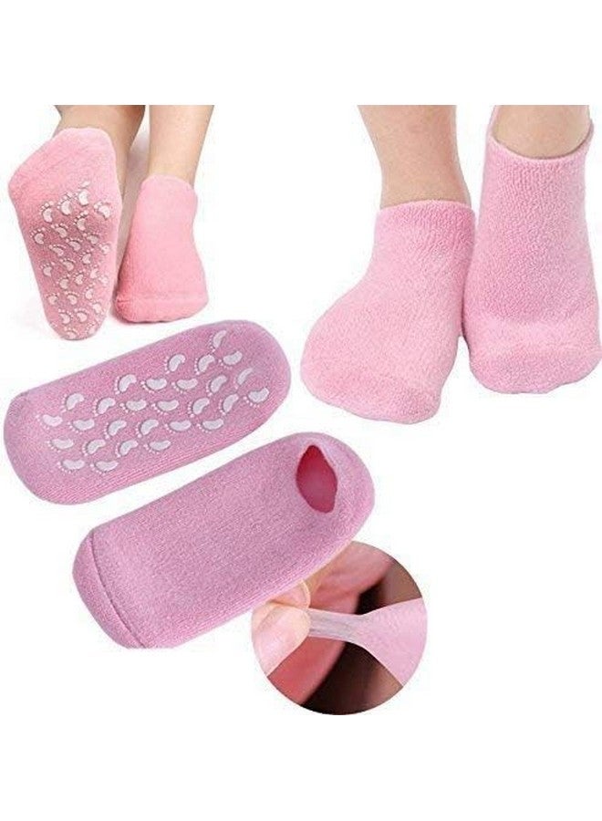 GOLDFRESH GOLDFRESH Spa Moisturizing Gel Socks For Dry Feet And Ankles - Helps Repair Cracked Skincare Gel Therapy And Softens Feet FREE Waterproof Mobile Pouch - Image 3