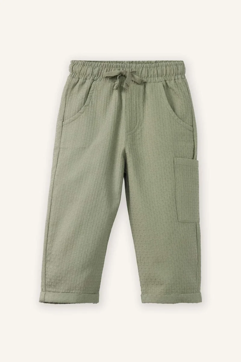 ديفاكتو Baby Boy Muslin Shirt and Pants 2 Piece Set