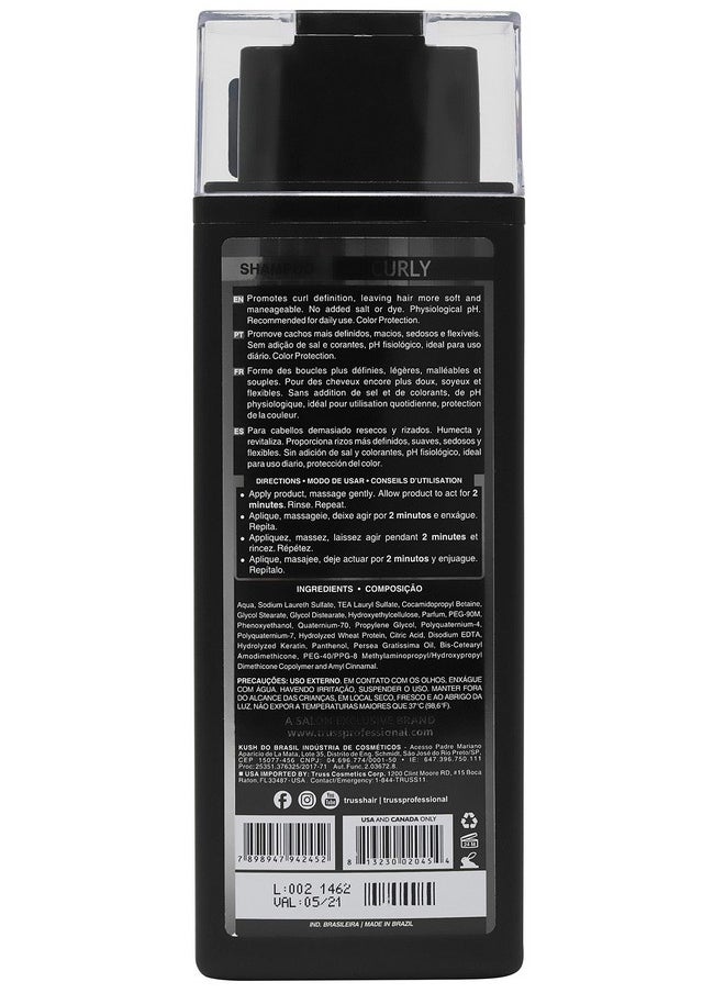 Truss Curly Shampoo For Curly Or Wavy Hair Gentle Cleansing Curl Shampoo Defines Curls Detangles Controls Frizz Provides Softness & Silkiness Moisture Balance & Conditions Curly Hair  - Image 3