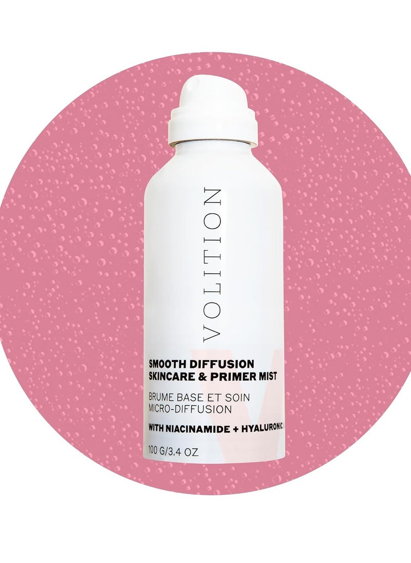VOLITION - Volition Beauty Smooth Diffusion Skincare & Primer Mist -Hyaluronic Acid & Niacinamide Hydrate and Control Oil While Priming and Setting Spray, Vegan BOV Packaging (100 ml / 3.4 fl oz) - Image 1