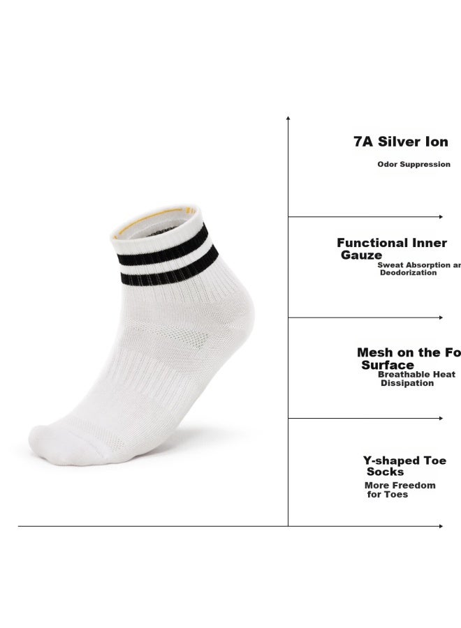 Bananain 311dry Men's Cotton Socks 7a Antibacterial And Odor-resistant Short Tube Spring Summer Sports Breathable 4 Pairs - Image 3