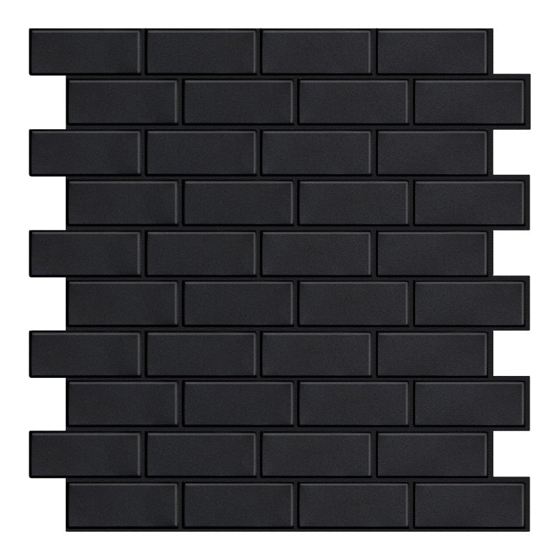 WalDecoo Matte Black Peel and Stick Subway Tiles for Kitchen Thicker Design Stick on Tlies for Living Room Large 10Sheet SelfAdhesive Kitchen Backsplash 1212 - Image 2
