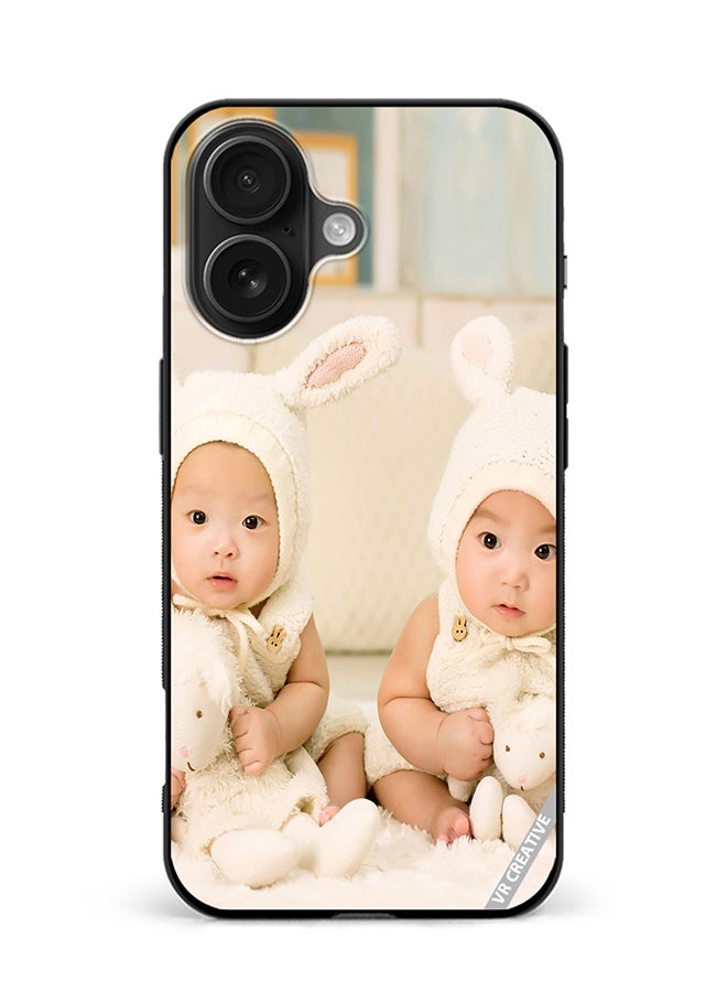 VR CREATIVE Protective Case Cover For Apple iPhone 16 Plus Twin Babies Design Multicolour